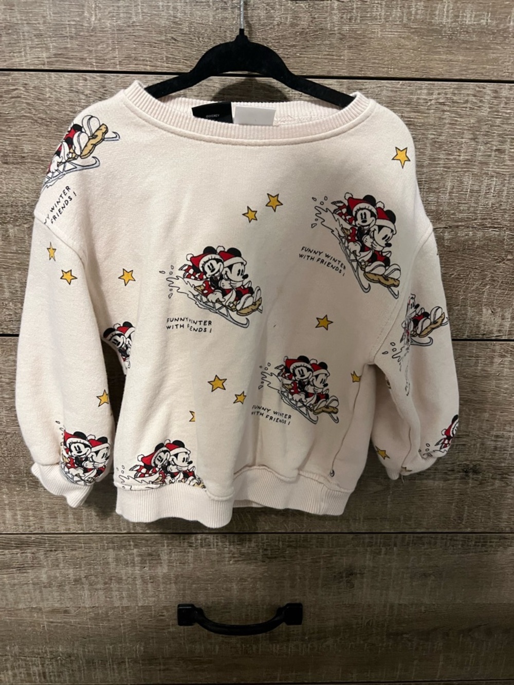 Zara Cream Mickey & Friends Star Print Matching Set